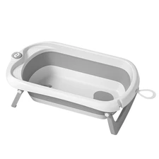 Детская ванночка для купания Carrello Mira CRL-17103 Cloud Grey серая с подушкой